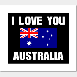 I Love You Australia For Australia Day Posters and Art